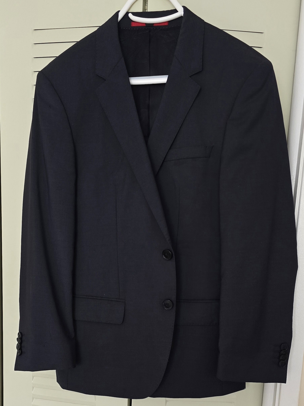 HUGO Hugo Boss Red Label Wool Suit Jacket Blazer Navy Black 38S